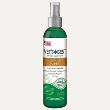 Натуральний спрей для відлякування комах Vet's Best - Flea+Tick Spray 236 мл