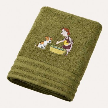Полотенце для собак с вышивкой Montmorency - Bath Time for Jack Russell (50x100 см)