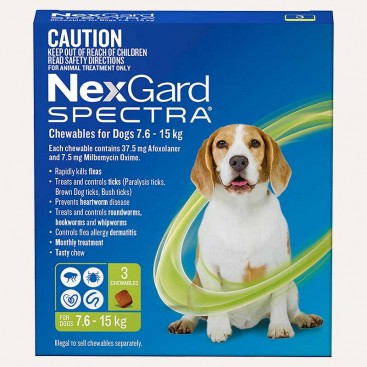 Жувальна таблетка NexGard spectra для собак від 7,5 до 15 кг (1 таблетка)
