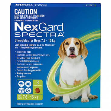 Жувальна таблетка NexGard spectra для собак від 7,5 до 15 кг (1 таблетка)