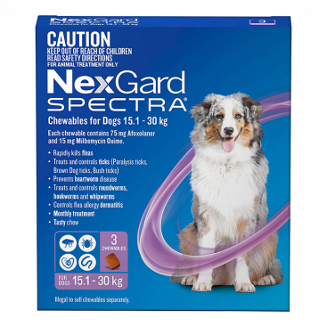 Жевательная таблетка NexGard spectra для собак от 15 до 30 кг (1 таблетка)