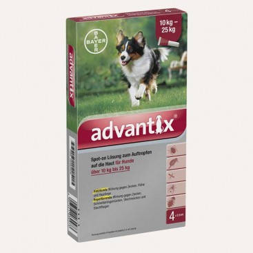 Краплі для середніх собак від зовнішніх паразитів Advantix 10-25кг