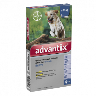 Краплі для великих собак від зовнішніх паразитів Advantix 25-40 кг