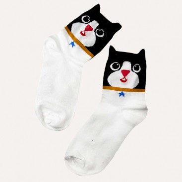 Носки с ушками Julia - White Cat with ears, 36-39