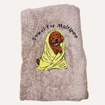 Полотенце для собак с вышивкой Montmorency - Мальтипу (50х100 см)