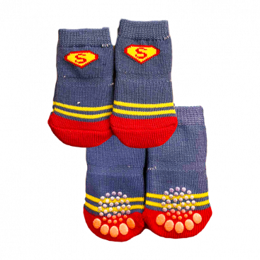 Носки Superman 4 шт. - Pet Socks, L: 3,5х9 см