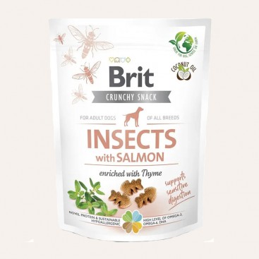 Ласощі для собак комахи, лосось і чебрець - Brit Care Dog Crunchy Cracker Insects 200 г