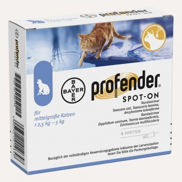 Краплі для захисту середніх котів від паразитів Profender Spot-on 2,5-5,0 кг (1 піпетка)