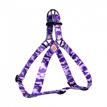 Шлея для собак Collar - WauDog Nylon Purple Camouflage (ширина 20мм, довжина 50-80 см)