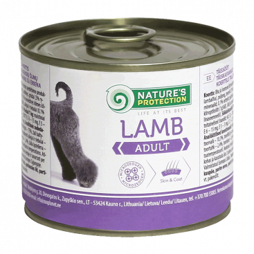 Консерви для собак з ягням Natures Protection - Adult - Lamb 200 г