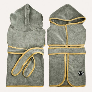 Плюшевий халат з капюшоном CareDo - Gray, XL