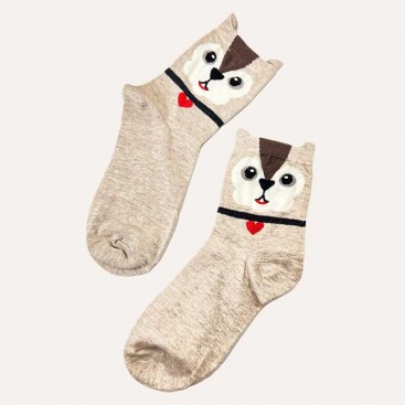 Носки с ушками Julia - Beige Dog with ears, 36-39