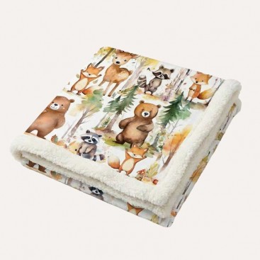 Двухстороннее водонепроницаемое одеяло с мехом Montmorency - Bears
