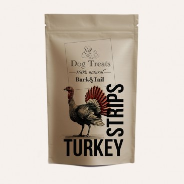 Натуральні ласощі для собак індичка Bark&Tail - Dog Treats 100 % Turkey , 50 г