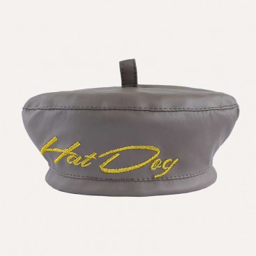 Берет для собак з еко-шкіри HatDog - Chocolate, XL