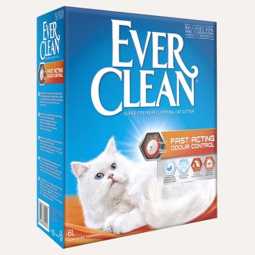 Наполнитель для кошачьих туалетов быстрое действие Ever Clean - Fast Acting, 6 л