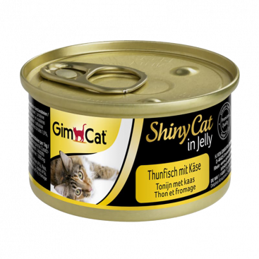 Консервований корм для котів з тунцем і сиром GimCat - ShinyCat in jelly 70 г