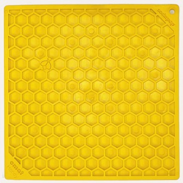 Силиконовый коврик для слизывания лакомства SodaPup - Honeycomb E-Mat, large yellow