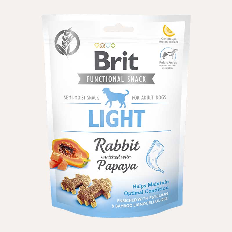 Ласощі для собак з кроликом і папаєю Brit Care Light - Rabbit & Papaya 150 г.