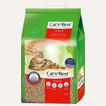Деревний наповнювач для котячих туалетів Cat's Best Original, 20л/8,5 кг