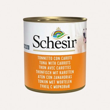 Натуральна консерва для собак тунець з морквою Schesir - Tuna with Carrots, 285 г