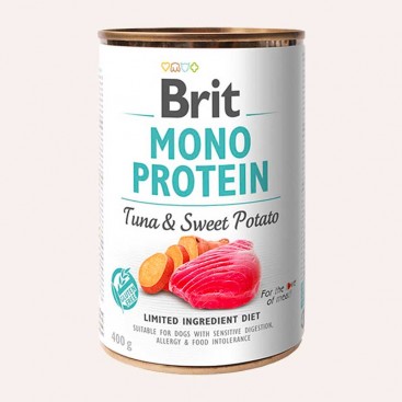 Консервированный корм для собак с тунцом Brit - Mono Protein - Tuna & Sweet Potato 400 г