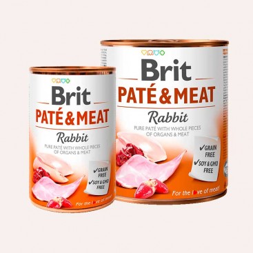 Вологий корм для собак з кроликом Brit - Pâté & Meat - Rabbit 400 г