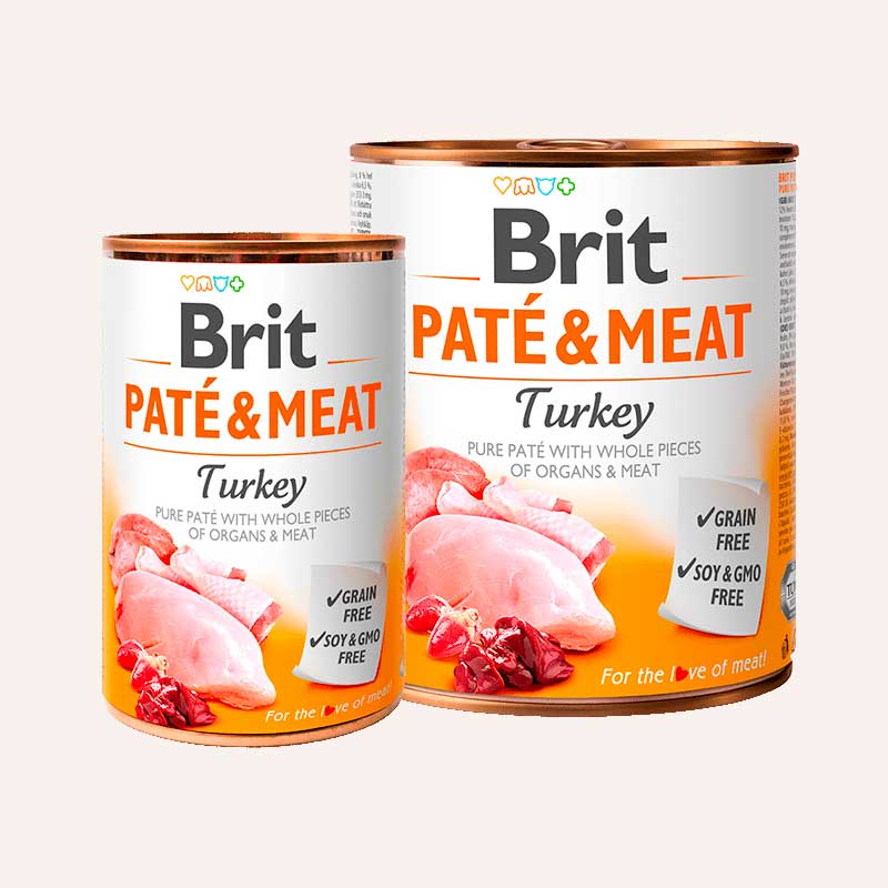 Вологий корм для собак з індичкою Brit - Pâté & Meat - Turkey 400 г
