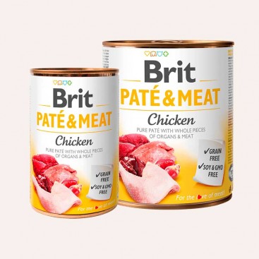 Вологий корм для собак з куркою Brit - Pâté & Meat - Chicken 400 г