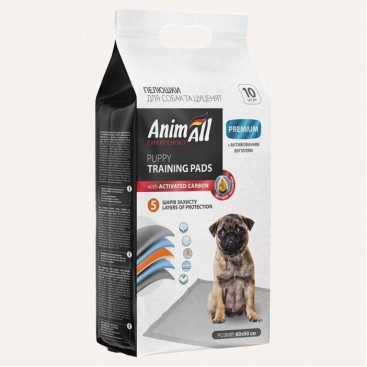 Пелюшки для собак з активованим вугіллям Animall - Puppy training pads 60х90, 10 шт