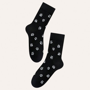 Носки с лапками черные Septwolves Underwear - Black Paws, 36-39