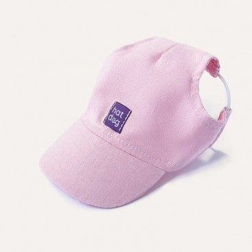 Кепка для собак з льону HatDog - Pink, L