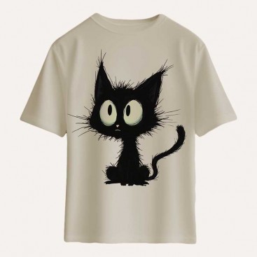 Футболка жіноча Essential - Beige Crazy Cat, S (38)