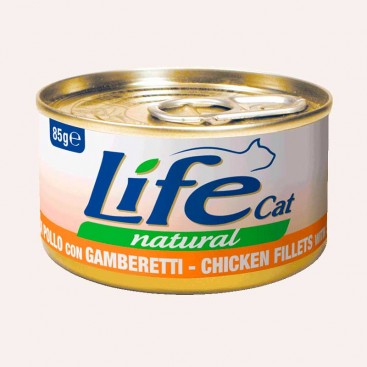 Консервы для котов с куриным филе и креветками LifeCat 85 г