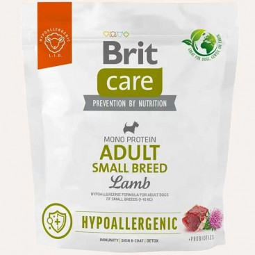 Сухий корм для собак невеликих порід з ягням Brit Care - Adult Small Breed - Lamb 1 кг