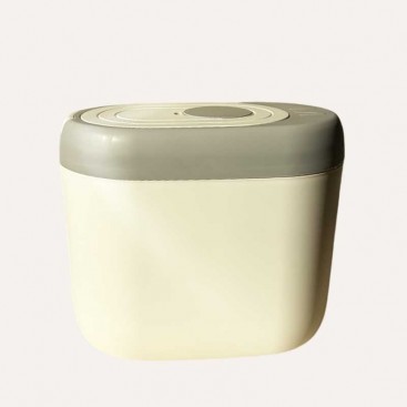 Контейнер для хранения корма герметичный, влагостойкий с откидной крышкой - White&Gray, 10 л