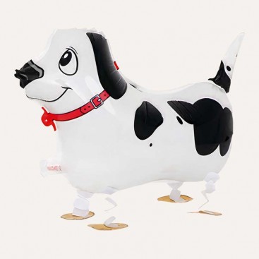 Воздушный шарик 3D на день рождения собачки Fiesta - 3D White&Black Dog
