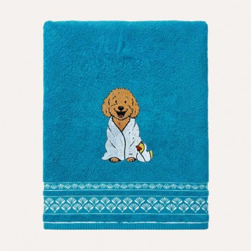 Рушник для собак з вишивкою Montmorency - Maltipoo Deep Blue (50x100 см)