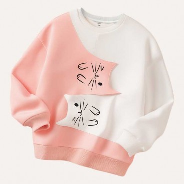 Світшот для дівчат 10 років EveryDay Kids - Pink&White Cats