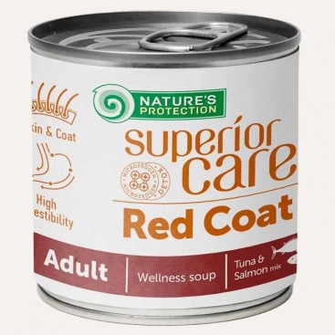 Влажный корм для рыжих собак Nature's Protection - Red Coat All Breeds Adult Salmon and Tuna, 140 г