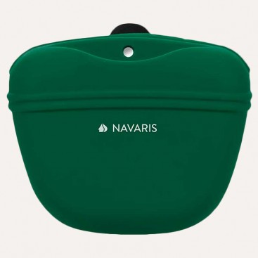 Силиконовая сумка для лакомства с магнитной застежкой Navaris - Hunde Futterbeutel aus Silikon, green