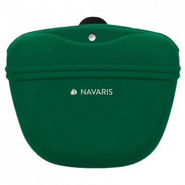Силіконова сумка для ласощів з магнітною застібкою Navaris - Hunde Futterbeutel aus Silikon, green