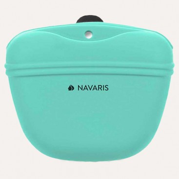 Силиконовая сумка для лакомства с магнитной застежкой Navaris - Hunde Futterbeutel aus Silikon, mint