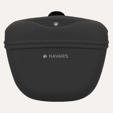 Силиконовая сумка для лакомства с магнитной застежкой Navaris - Hunde Futterbeutel aus Silikon, dark grey