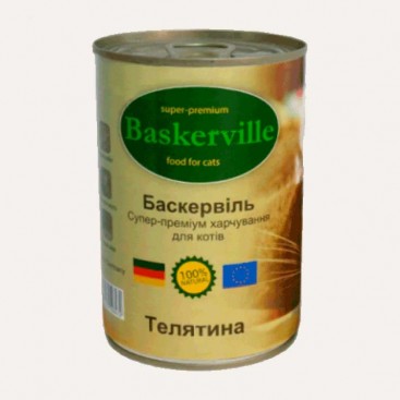 Консерва для котів з телятиною Baskerville - Kalb Mit 400 г