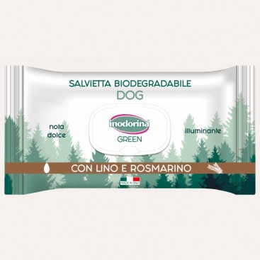 Салфетки для собак с розмарином Inodorina - Salv Green Illuminante, 30 шт