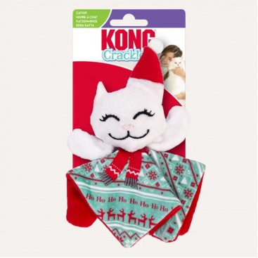 Рождественская игрушка для кошек с мятой Kong - Holiday Crackles Santa Kitty