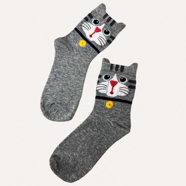Носки с ушками Julia - Gray cat with ears, 36-39