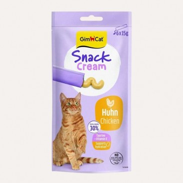 Ласощі GimCat Snack Сream Сhicken для котів з куркою 6х15 г