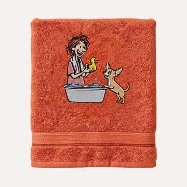 Рушник для собак з вишивкою Bark&Tail - Bath Time Orange (50х100 см)